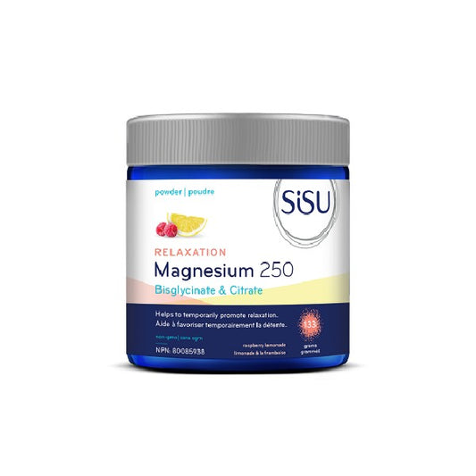 Magnesium 250 Relaxation arôme limonade à la framboise SiSu (133 grammes)